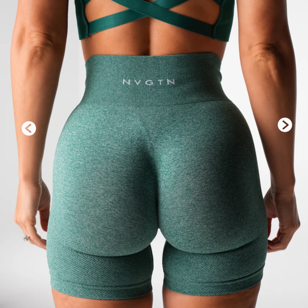 NVGTN Green Athletic Shorts High-Waisted Performance